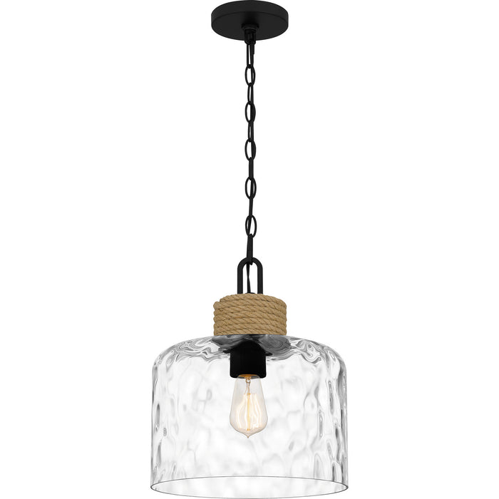Quoizel BTC1512MBK One Light Mini Pendant, Matte Black