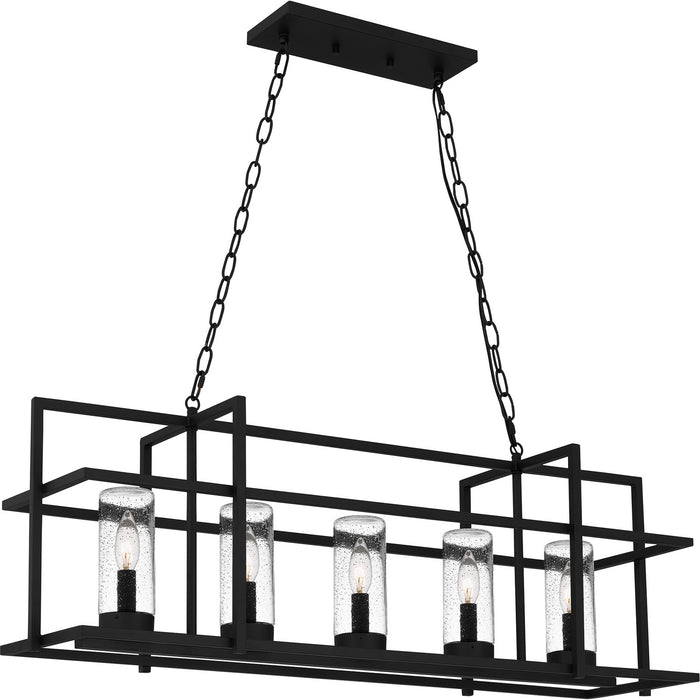 Quoizel DMN537EK Five Light Island Chandelier, Earth Black