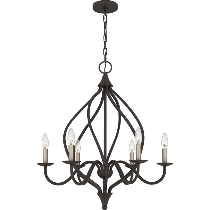 Quoizel DUP5025OZ Six Light Chandelier, Old Bronze