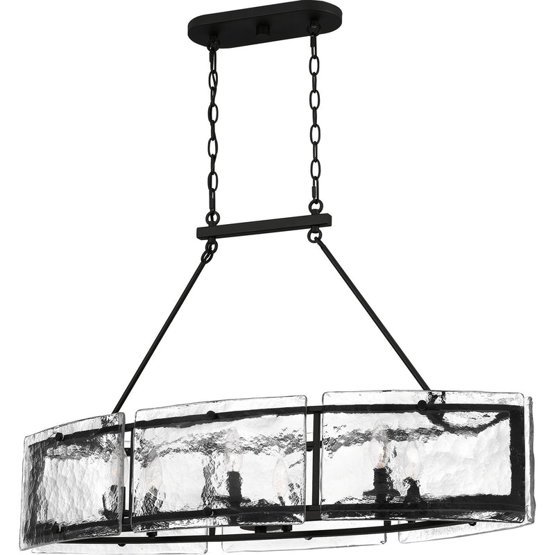 Quoizel FTS638EK Six Light Island Chandelier, Earth Black