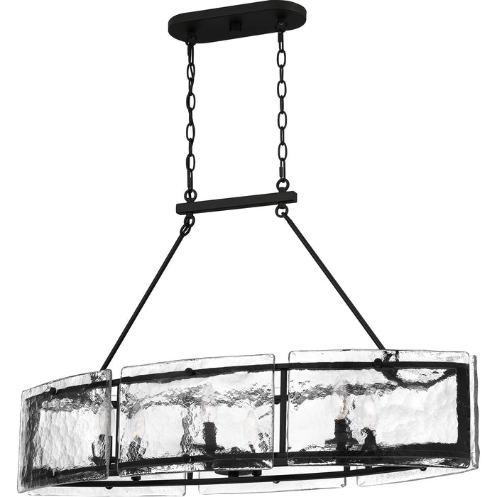 Quoizel FTS638EK Six Light Island Chandelier, Earth Black
