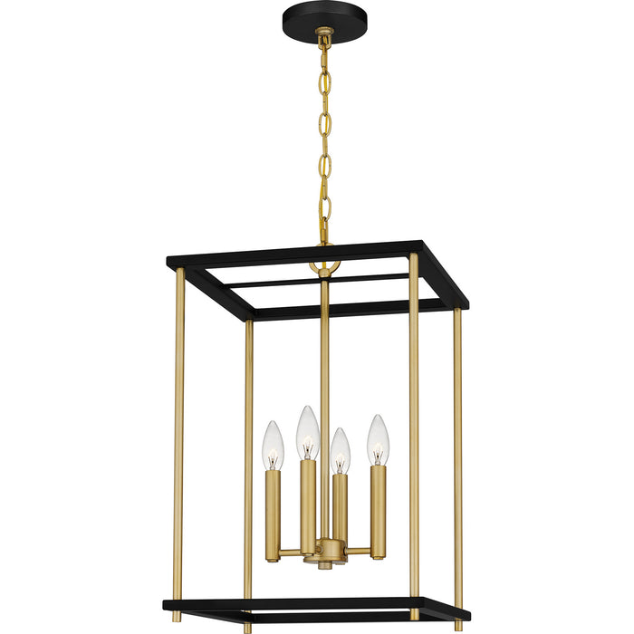 Quoizel KNW2814MBK Four Light Pendant, Matte Black