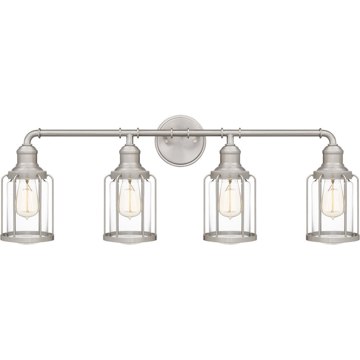 Quoizel LUD8634BN Four Light Bath, Brushed Nickel