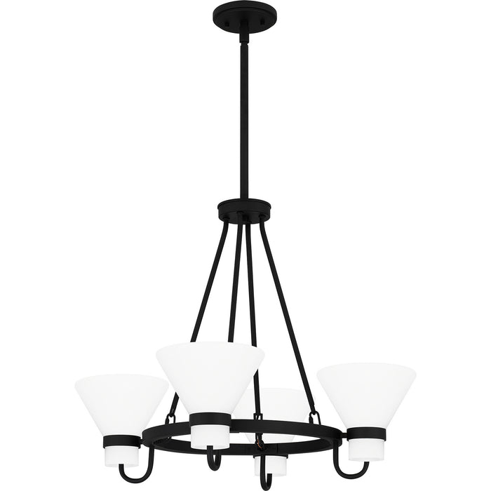 Quoizel MGD5025EK Four Light Chandelier, Earth Black
