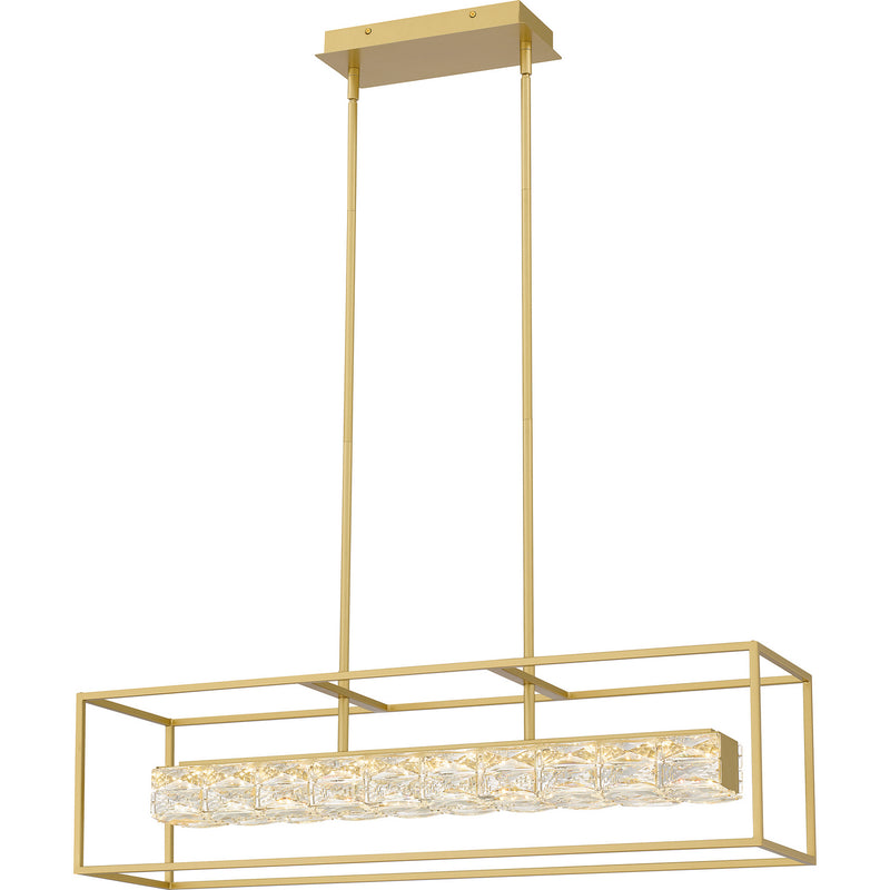 Quoizel PCDZ136SGD LED Linear Chandelier, Soft Gold