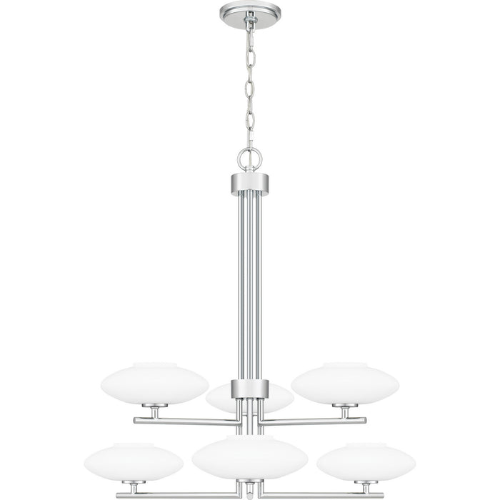Quoizel QCH5577C Six Light Chandelier, Polished Chrome