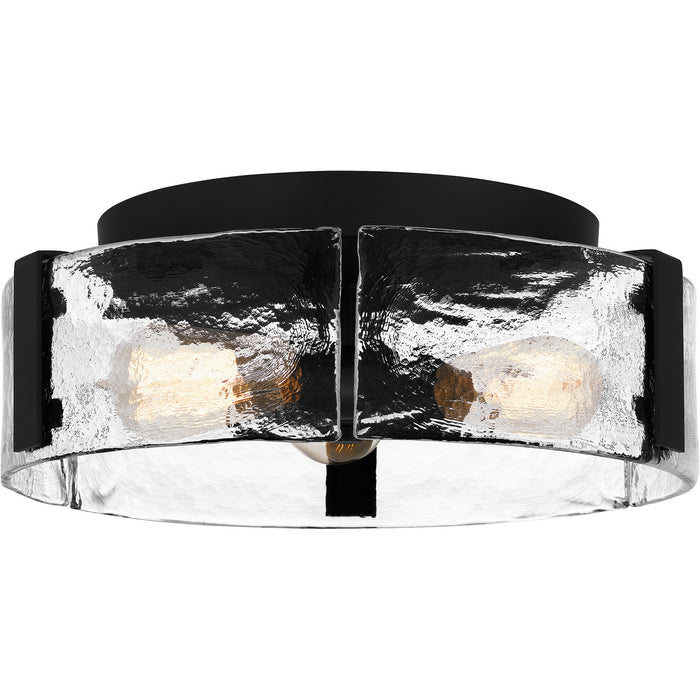 Quoizel QFL5636MBK Three Light Flush Mount, Matte Black