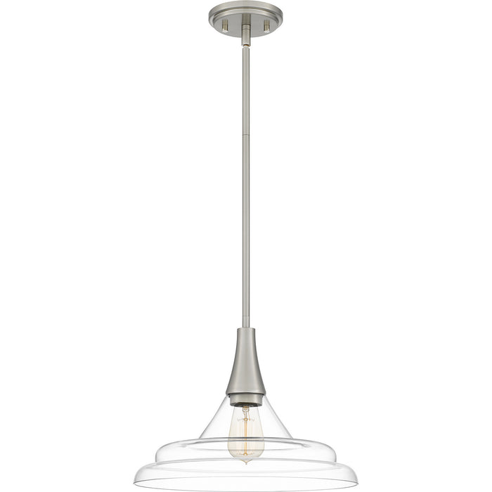Quoizel QP5568BN One Light Pendant, Brushed Nickel