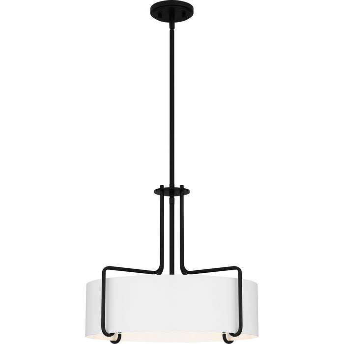 Quoizel QP5596MBK Four Light Pendant, Matte Black