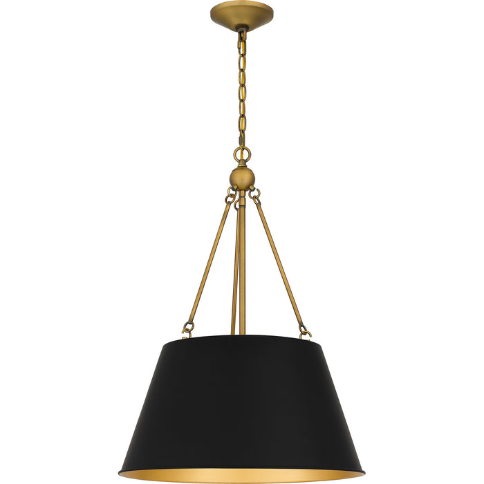Quoizel QP5597MBK Four Light Pendant, Matte Black
