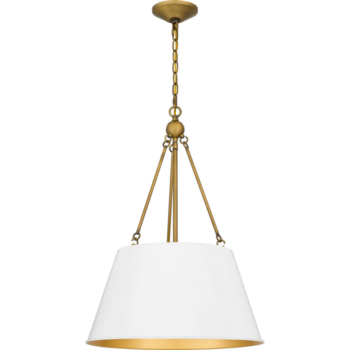 Quoizel QP5597W Four Light Pendant, Matte White