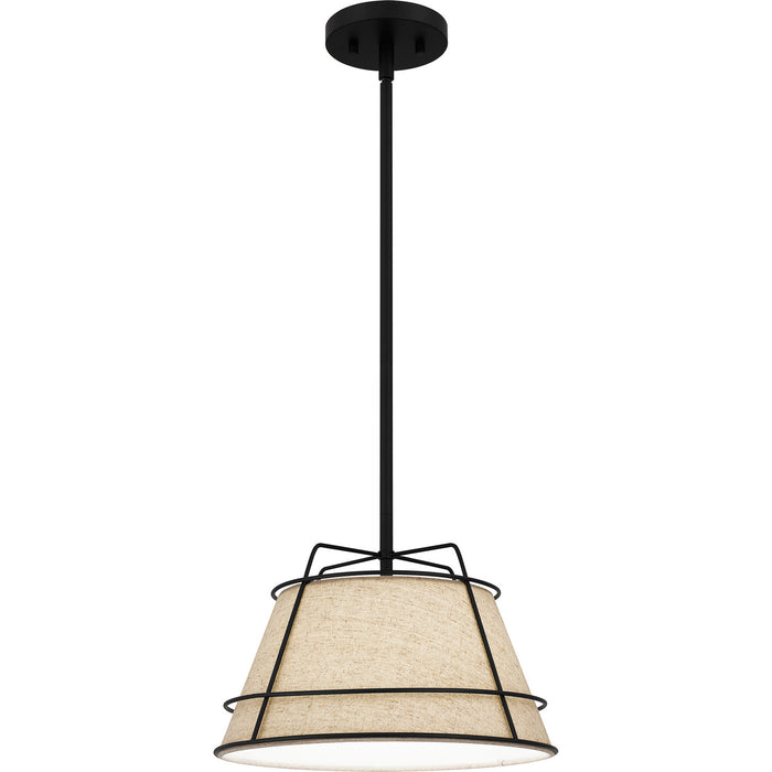 Quoizel QPP5629MBK One Light Mini Pendant, Matte Black