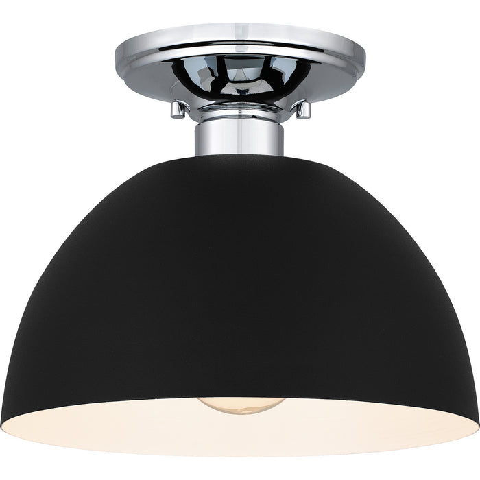 Quoizel QSF5575EK One Light Semi Flush Mount, Earth Black