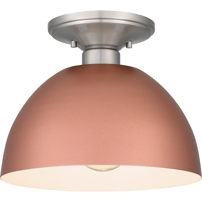 Quoizel QSF5575MRG One Light Semi Flush Mount, Matte Rose Gold