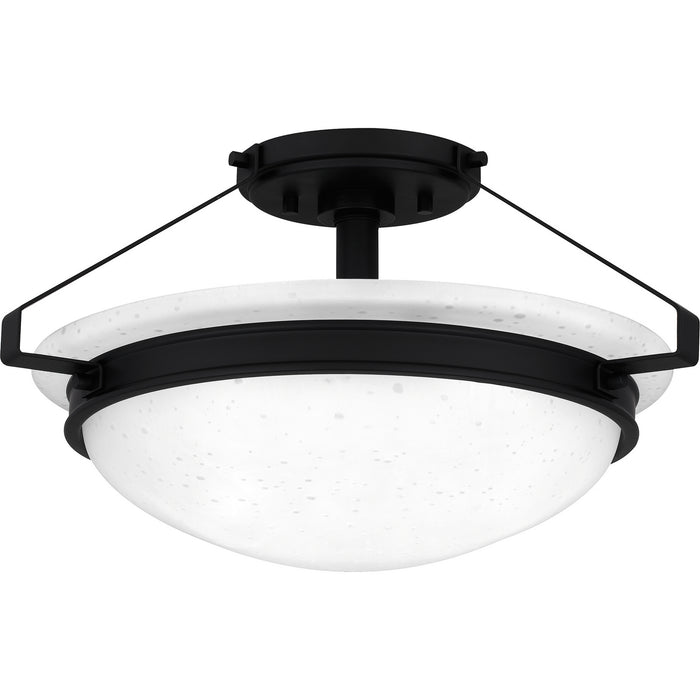 Quoizel QSF5581MBK Two Light Semi Flush Mount, Matte Black