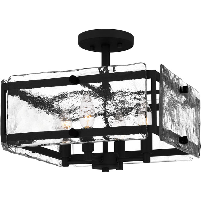 Quoizel QSF5594EK Four Light Semi-Flush Mount, Earth Black