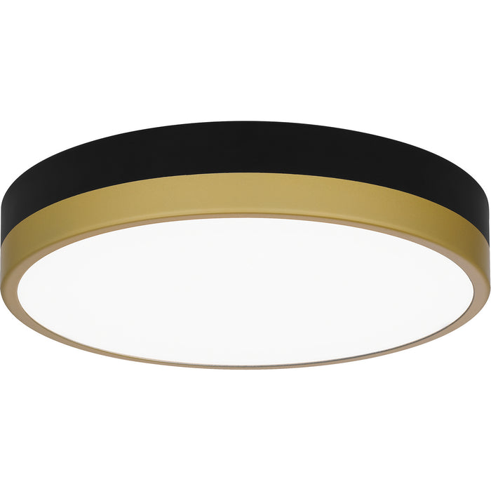 Quoizel WLN1611MBKG LED Flush Mount, Matte Black Gold