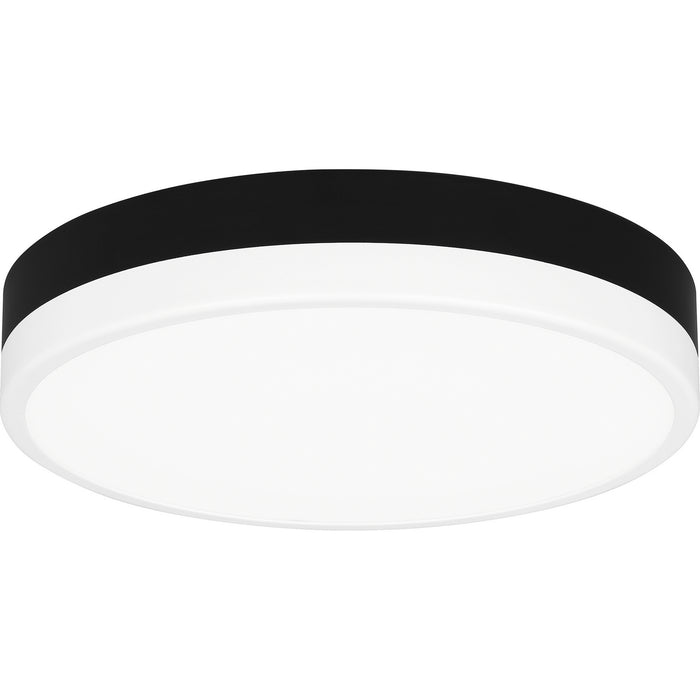 Quoizel WLN1611MBKW LED Flush Mount, Matte Black White