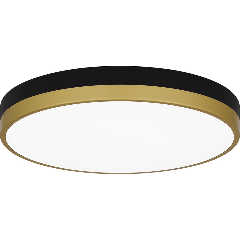 Quoizel WLN1615MBKG LED Flush Mount, Matte Black Gold