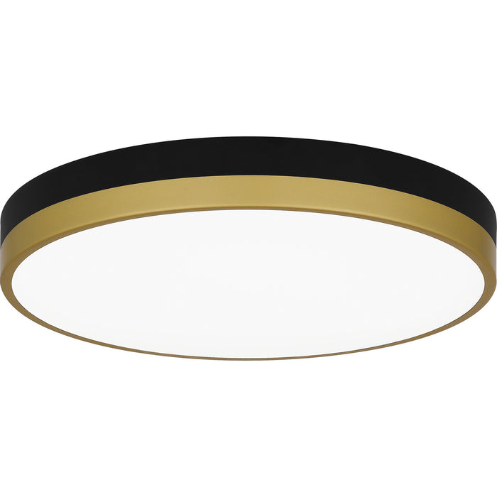 Quoizel WLN1615MBKG LED Flush Mount, Matte Black Gold
