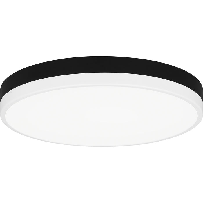 Quoizel WLN1615MBKW LED Flush Mount, Matte Black White