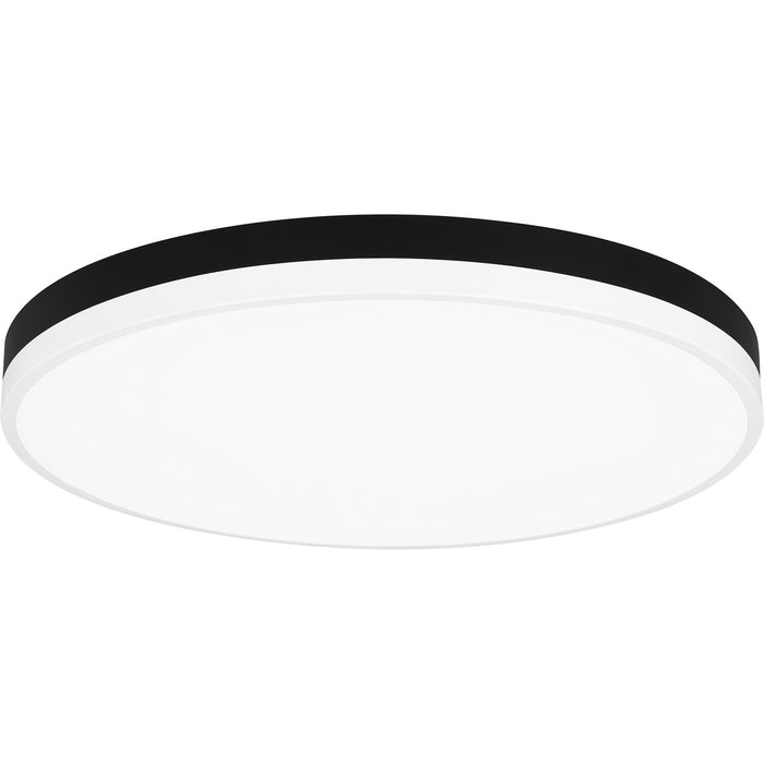Quoizel WLN1620MBKW LED Flush Mount, Matte Black White
