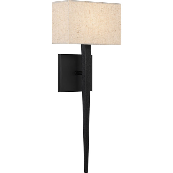 Quoizel QW16127MBK One Light Wall Sconce, Matte Black