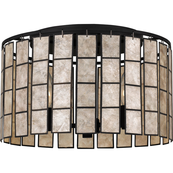 Quoizel SGLM1714MBK Three Light Semi Flush Mount, Matte Black
