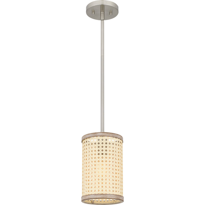 Quoizel SYA1506BN One Light Mini Pendant, Brushed Nickel