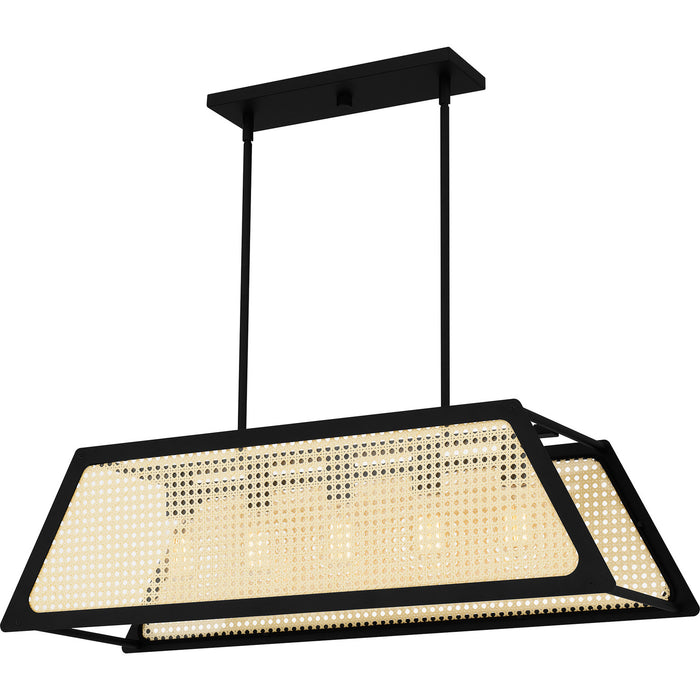 Quoizel SYA536MBK Five Light Island Chandelier, Matte Black