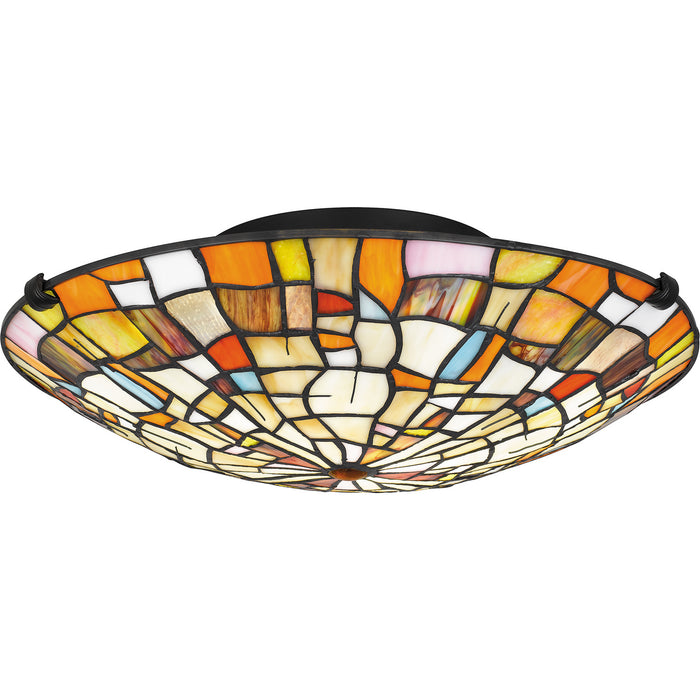 Quoizel TF5620MBK Two Light Flush Mount, Matte Black