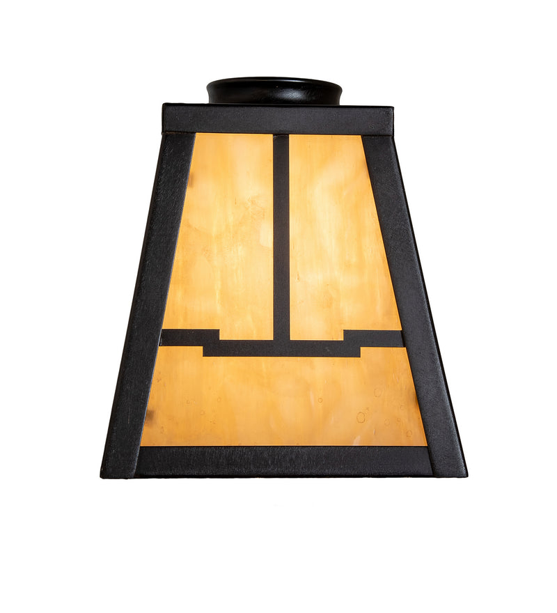 Meyda Tiffany 106617 Shade, Craftsman Brown On Brass