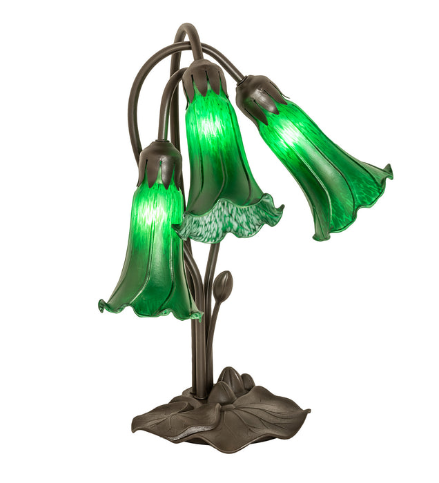 Meyda Tiffany 136434 Three Light Table Lamp, Mahogany Bronze