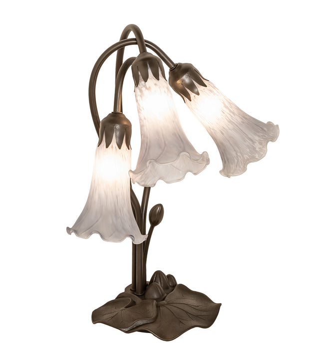 Meyda Tiffany 145927 Three Light Table Lamp, Mahogany Bronze