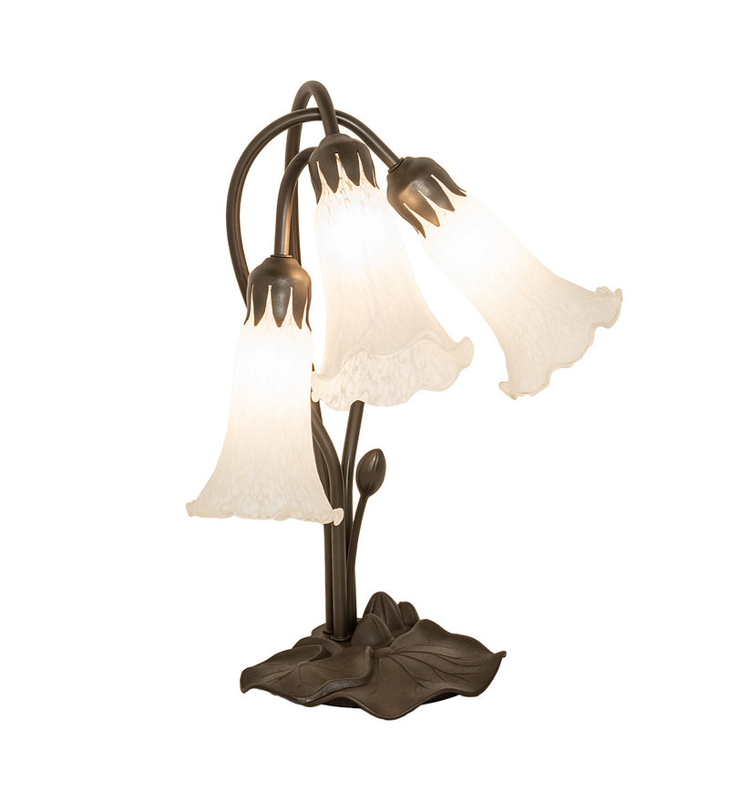 Meyda Tiffany 173809 Three Light Table Lamp, Mahogany Bronze
