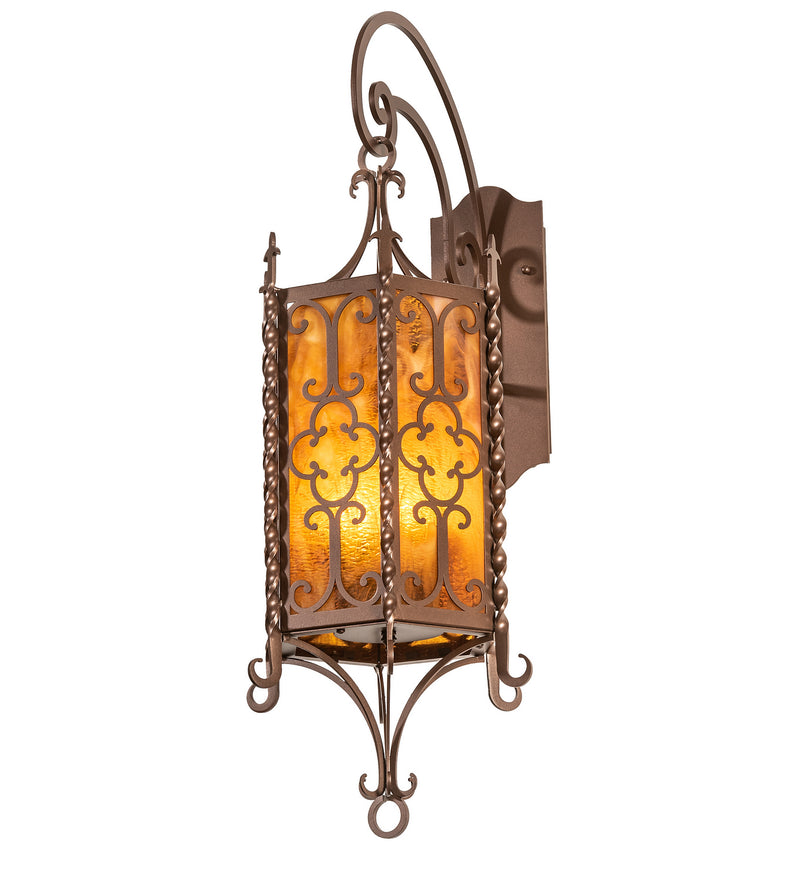Meyda Tiffany 220807 Three Light Wall Sconce, C-Mahogany Bronze