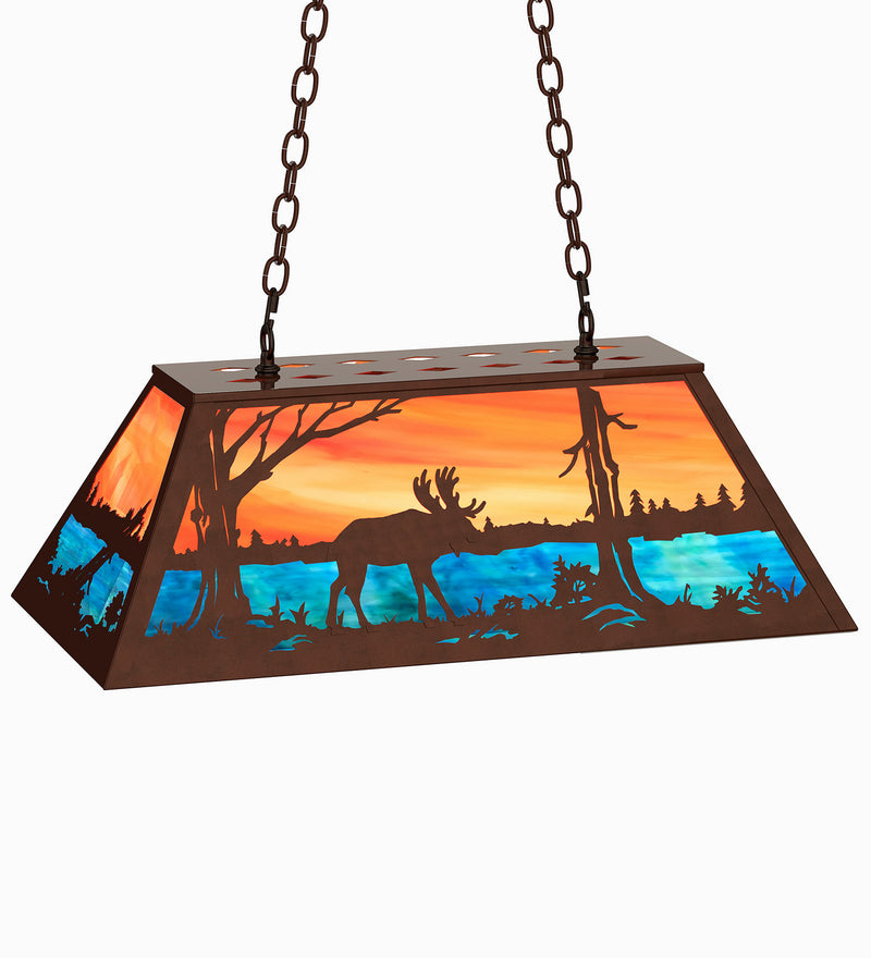 Meyda Tiffany 234285 Six Light Pendant, Mahogany Bronze