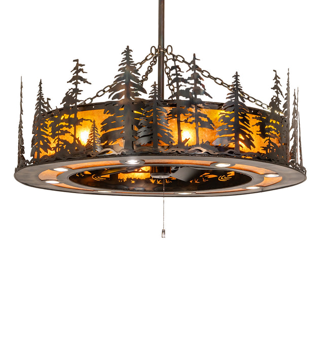 Meyda Tiffany 247782 24 Light Chandel-Air, Amber Mica