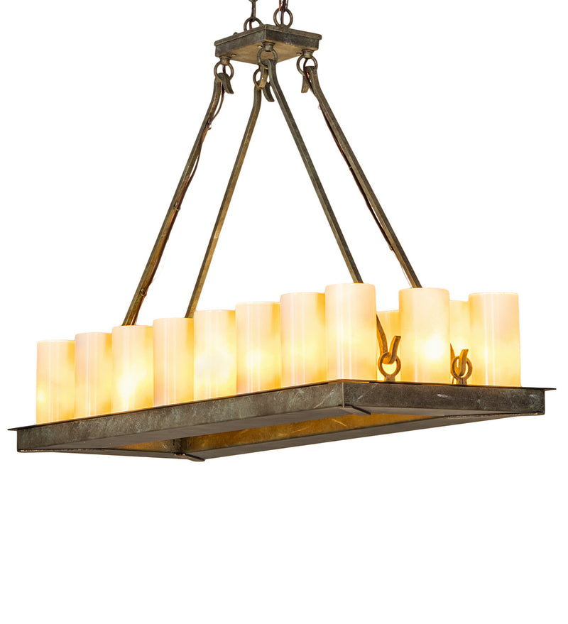 Meyda Tiffany 249385 LED Chandelier, Vintage Moss Patina