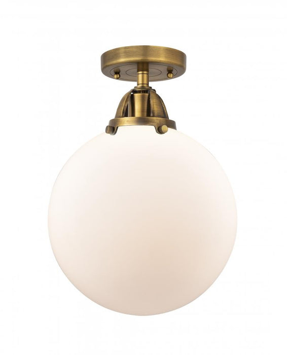 Innovations 288-1C-BB-G201-10 One Light Semi-Flush Mount, Brushed Brass