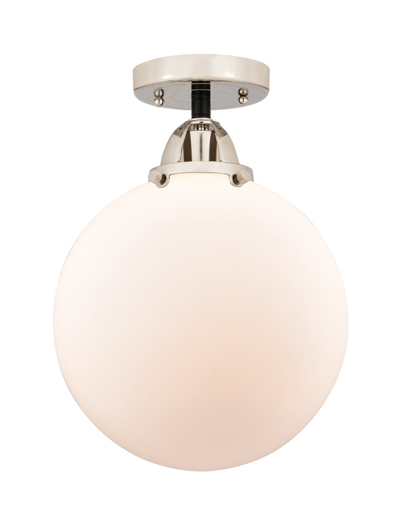 Innovations 288-1C-BPN-G201-10 One Light Semi-Flush Mount, Black Polished Nickel