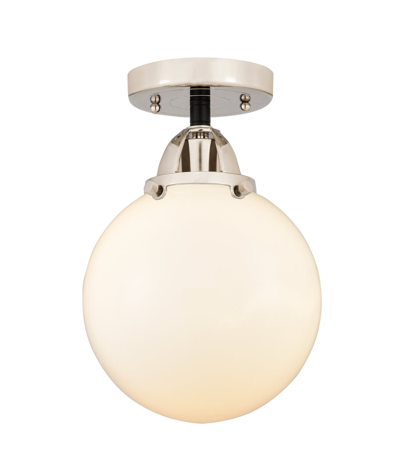 Innovations 288-1C-BPN-G201-8 One Light Semi-Flush Mount, Black Polished Nickel