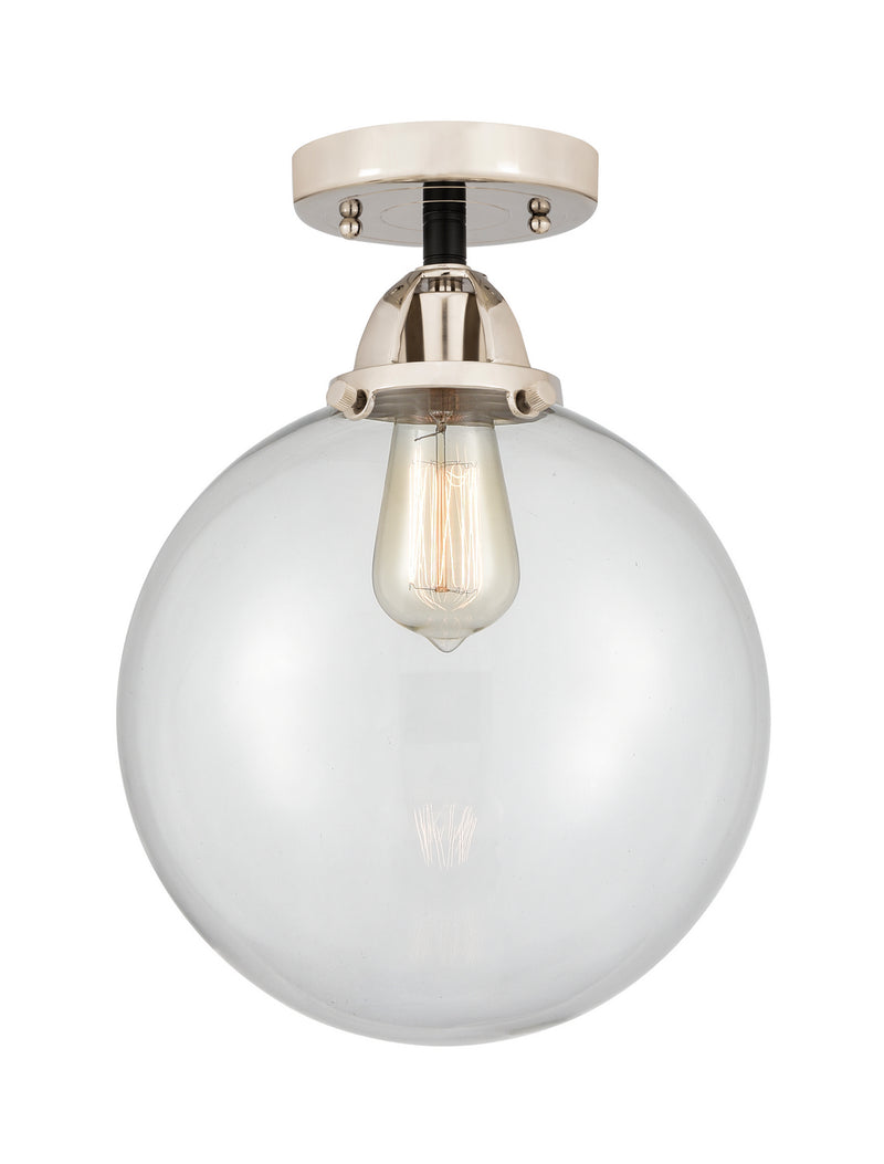 Innovations 288-1C-BPN-G202-10 One Light Semi-Flush Mount, Black Polished Nickel