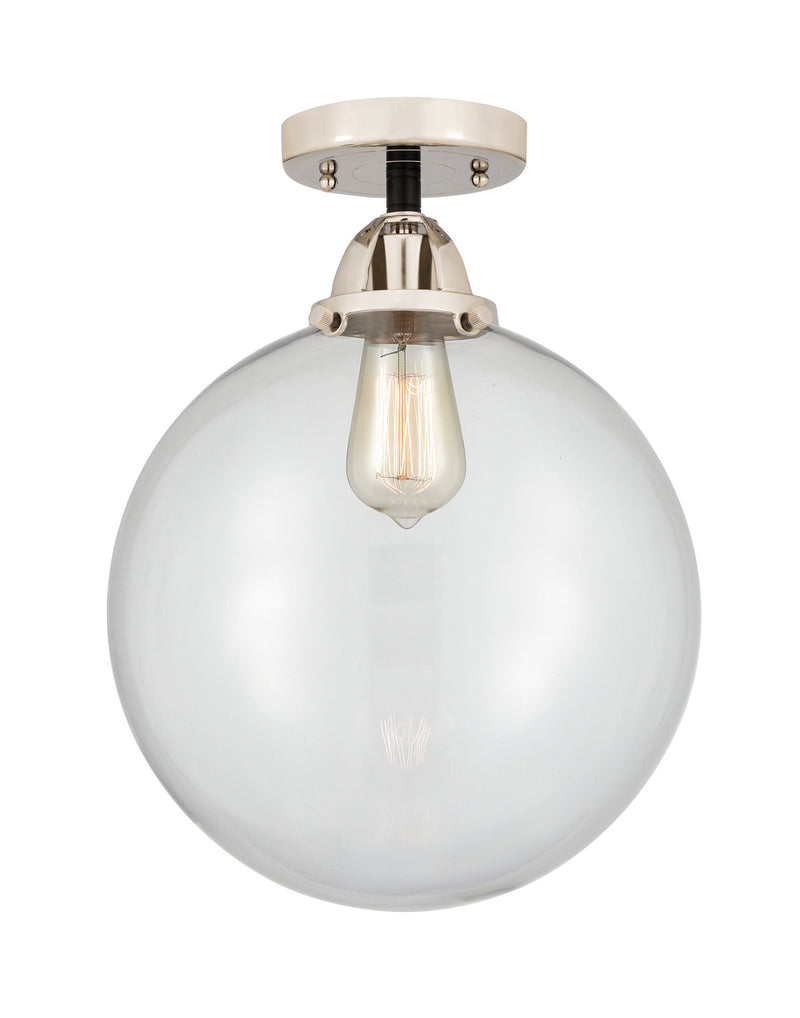 Innovations 288-1C-BPN-G202-12 One Light Semi-Flush Mount, Black Polished Nickel
