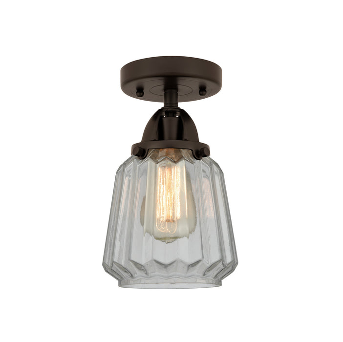 Innovations 288-1C-OB-G142 One Light Semi-Flush Mount, Oil Rubbed Bronze