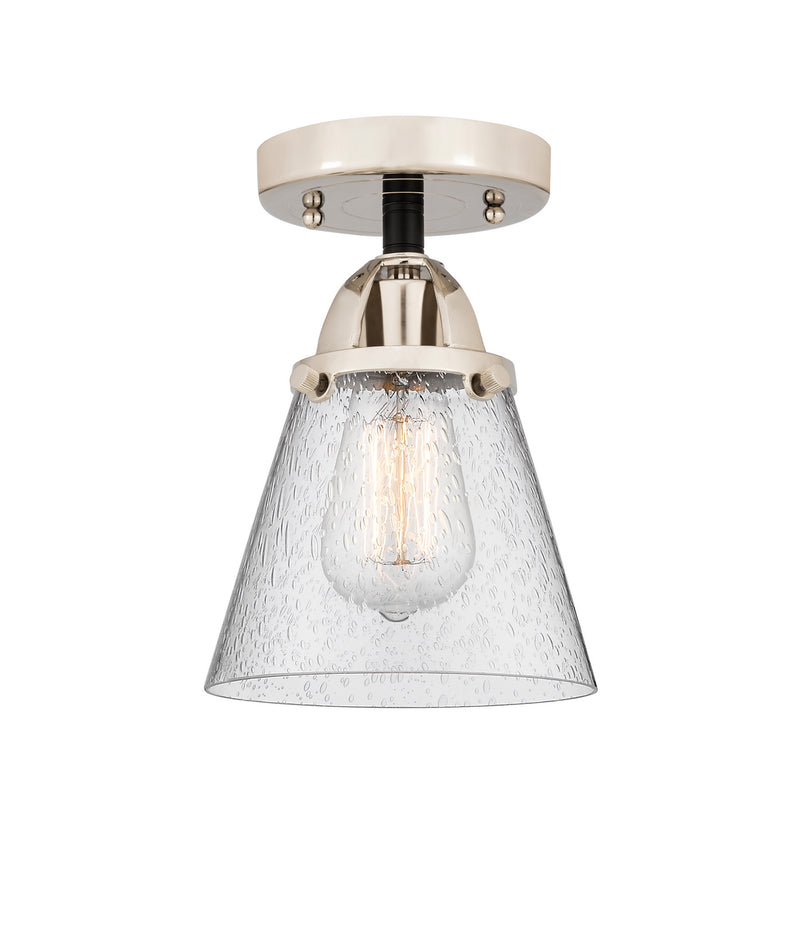 Innovations 288-1C-BPN-G64 One Light Semi-Flush Mount, Black Polished Nickel