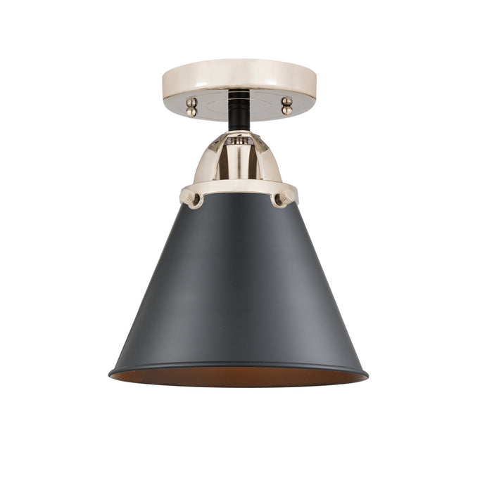 Innovations 288-1C-BPN-M13-BK One Light Semi-Flush Mount, Black Polished Nickel