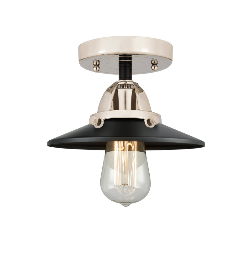 Innovations 288-1C-BPN-M6-BK One Light Semi-Flush Mount, Black Polished Nickel