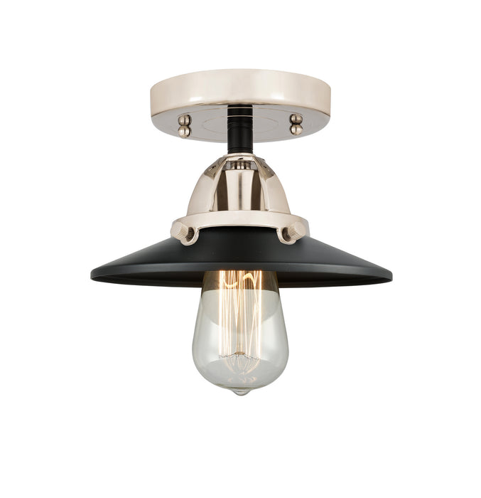 Innovations 288-1C-BPN-M6-BK One Light Semi-Flush Mount, Black Polished Nickel
