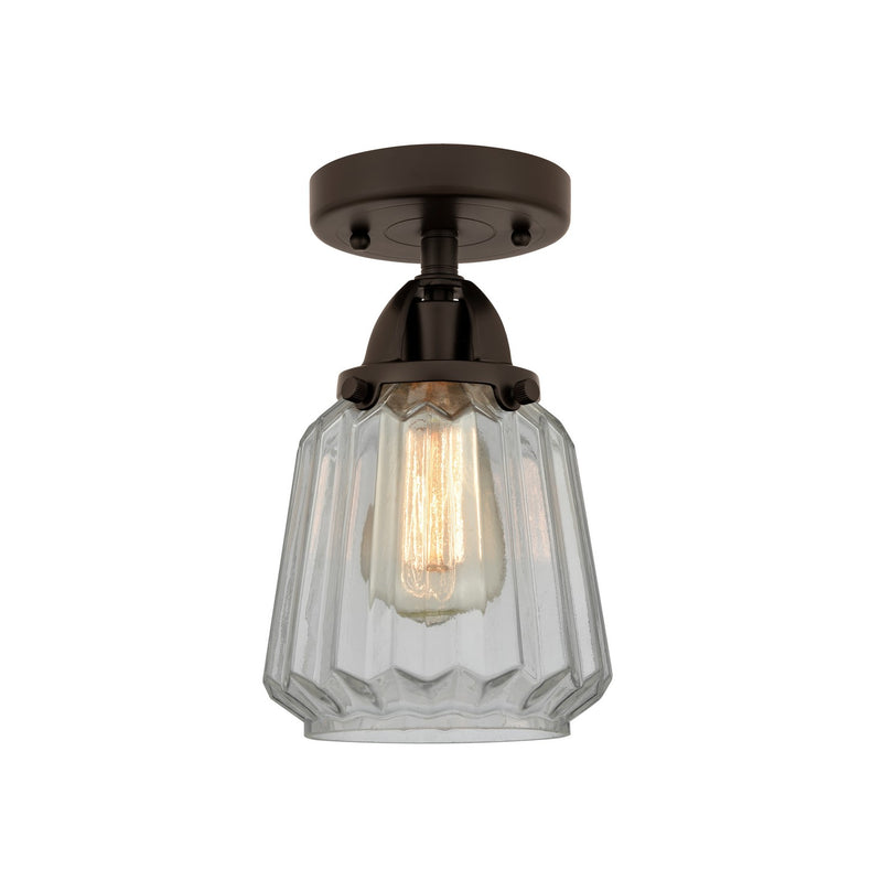 Innovations 288-1C-OB-G142-LED LED Semi-Flush Mount, Oil Rubbed Bronze